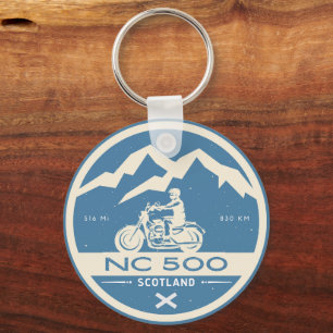Scotland's North Coast 500 motorcycle touring Key Ring