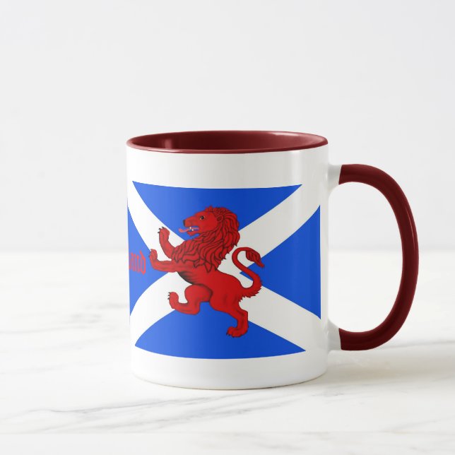 Scotland's Rampant lion, St. Andrews flag Mug (Right)