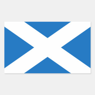 Scotland's Saltire,Scottish Flag (Official Colour) Rectangular Sticker