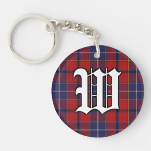 Scots Clan Wishart Tartan Plaid Key Ring