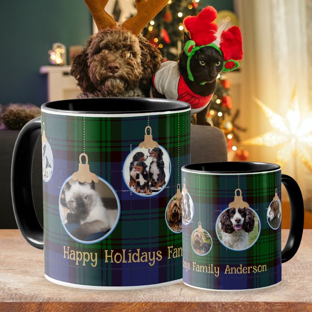 Scots Delight Tartan PHOTO Christmas Custom Gift Mug (Creator Uploaded)