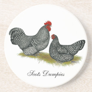 Scots Dumpy Chickens Coaster