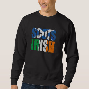 Scots Irish Flag Scotland Ireland Vintage Scottish Sweatshirt