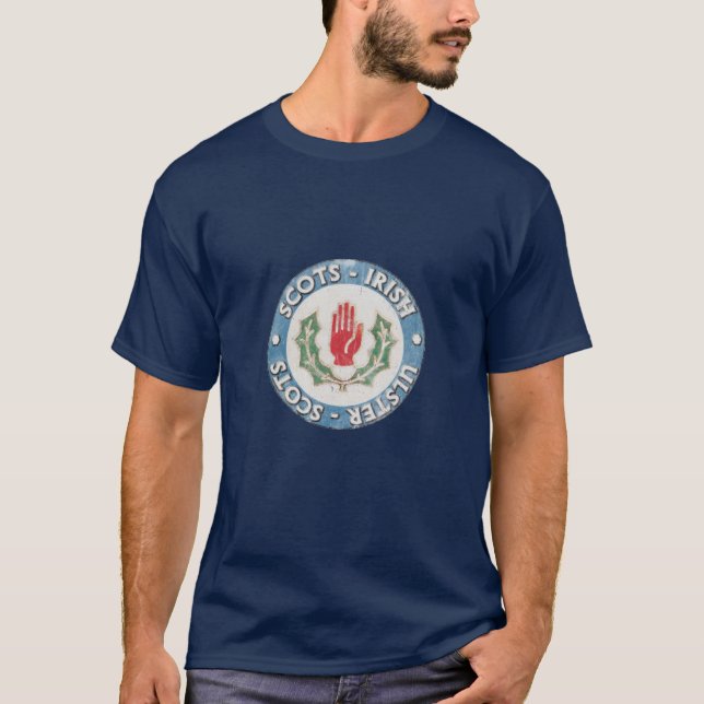 Scots-Irish / Ulster-Scots (distressed design) T-Shirt (Front)