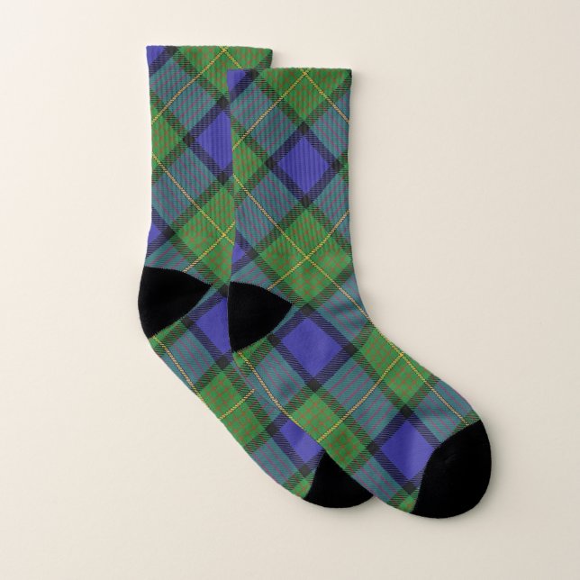 Scots Style Clan Muir Tartan Plaid Socks (Pair)