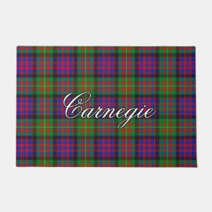 Scots Vista Clan Carnegie Tartan Plaid Doormat