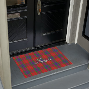Scots Vista Clan Fraser Tartan Plaid Doormat