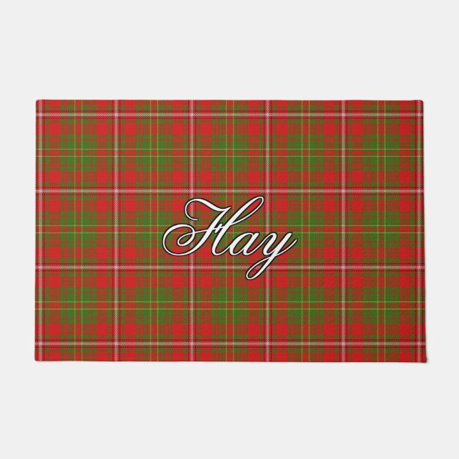 Scots Vista Clan Hay Tartan Plaid Doormat (Front)