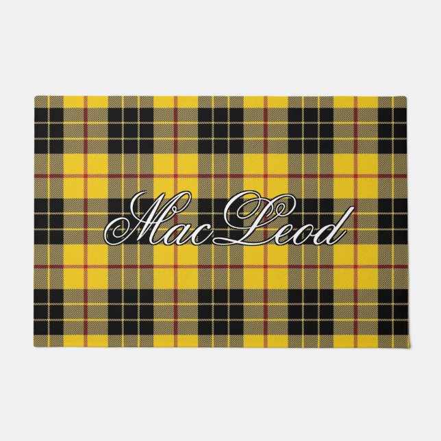 Scots Vista Clan MacLeod of Lewis Tartan Plaid Doormat (Front)