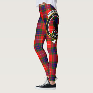 Scotstee Clan Abernethy Crest Tartan Women Legging