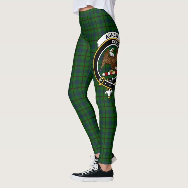 Scotstee Clan Agnew Hunting Crest Tartan Women Leggings (Left)