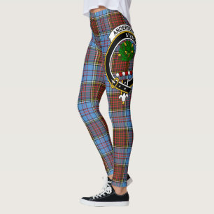 Scotstee Clan Anderson Modern Crest Tartan Women Leggings
