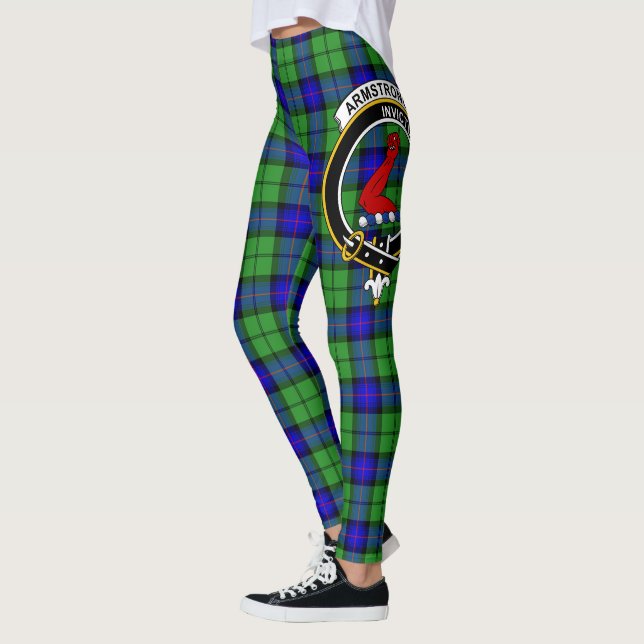 Scotstee Clan Armstrong Hunting Crest Tartan Women Leggings (Left)
