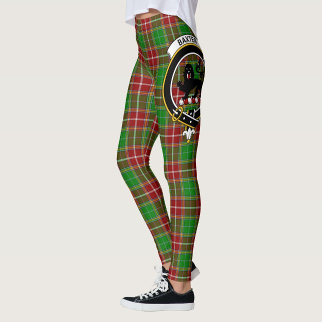 Scotstee Clan Baxter Modern Crest Tartan Women Leggings (Left)