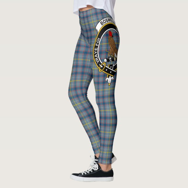 Scotstee Clan Boswell Crest Tartan Women Leggings (Left)