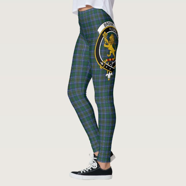 Scotstee Clan Broun Modern Crest Tartan Women Leggings (Left)