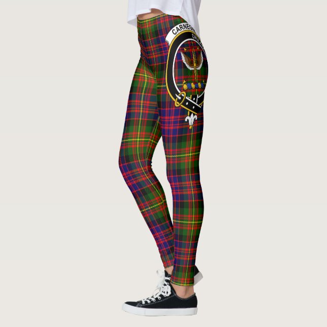 Scotstee Clan Carnegie Modern Crest Tartan Women  Leggings (Left)