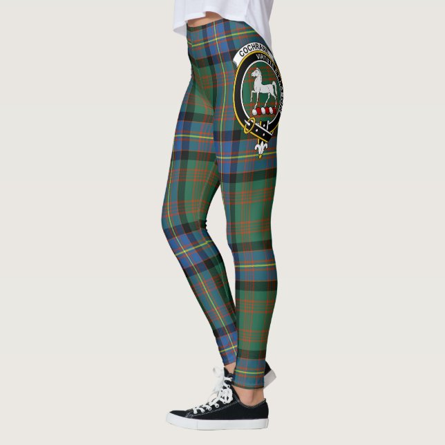 Scotstee Clan Cochrane Ancient Crest Tartan Women  Leggings (Left)