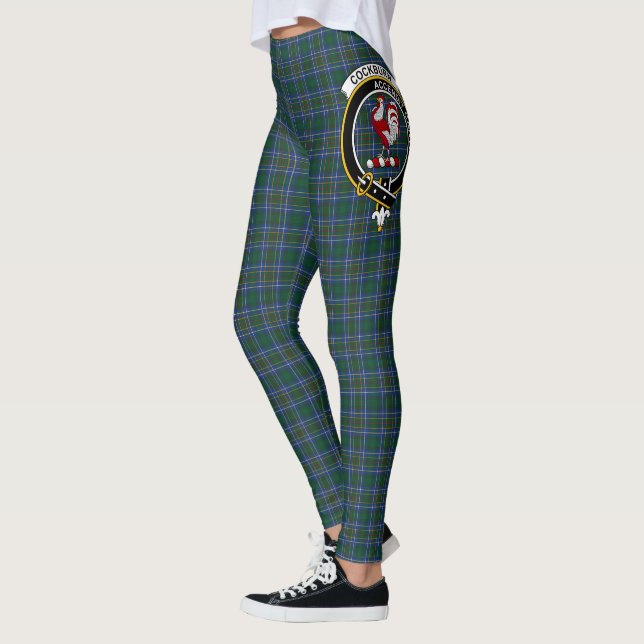 Scotstee Clan Cockburn Modern Crest Tartan Women Leggings (Left)