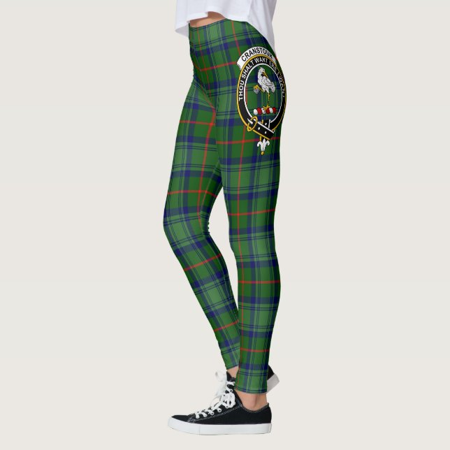 Scotstee Clan Cranstoun Crest Tartan Women Legging (Left)