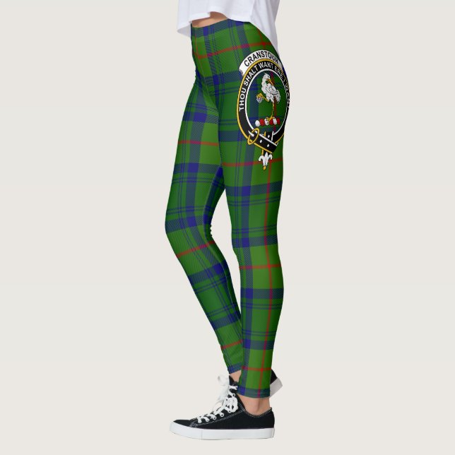 Scotstee Clan Cranstoun Hunting Crest Tartan Women Leggings (Left)