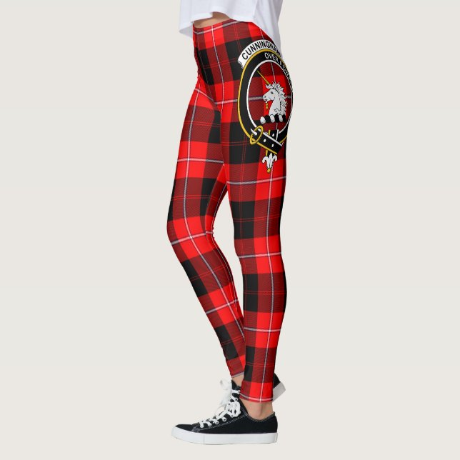 Scotstee Clan Cunningham Modern Crest Tartan Women Leggings (Left)