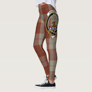 Scotstee Clan Davidson Dress Dancers Crest Tartan  Leggings