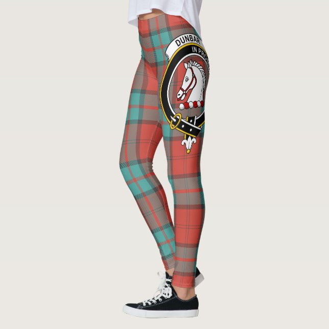 Scotstee Clan Dunbar Ancient Crest Tartan Women Leggings (Left)