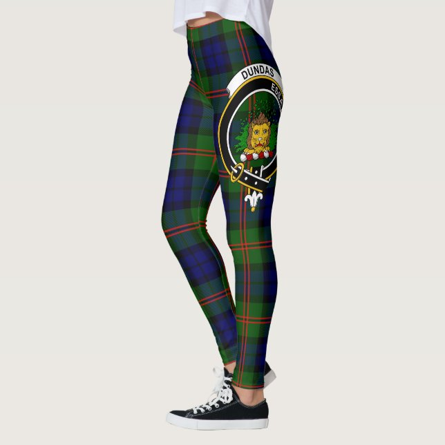 Scotstee Clan Dundas Crest Tartan Women Leggings (Left)