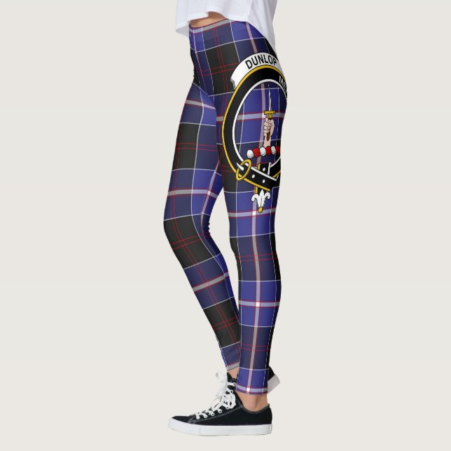 Scotstee Clan Dunlop Modern Crest Tartan Women Leggings (Left)