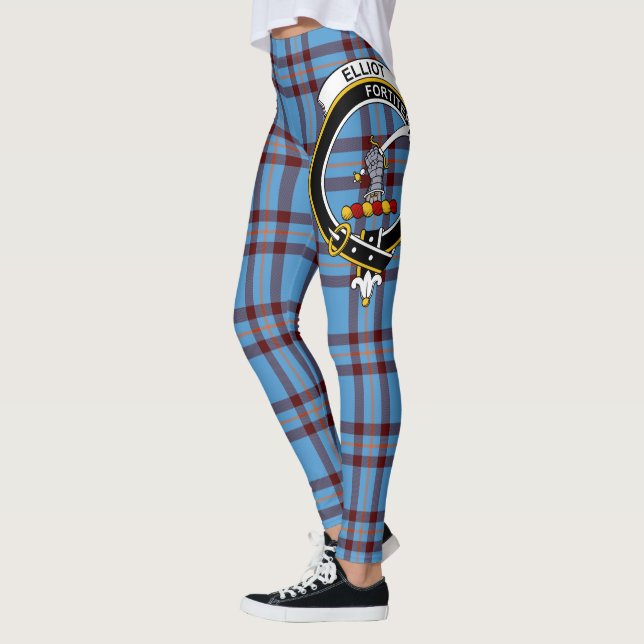Scotstee Clan Elliot Ancient Crest Tartan Women Leggings (Left)