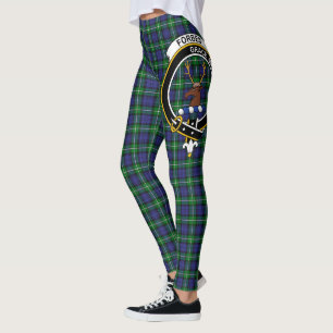 Scotstee Clan Forbes Modern Crest Tartan Women Leggings