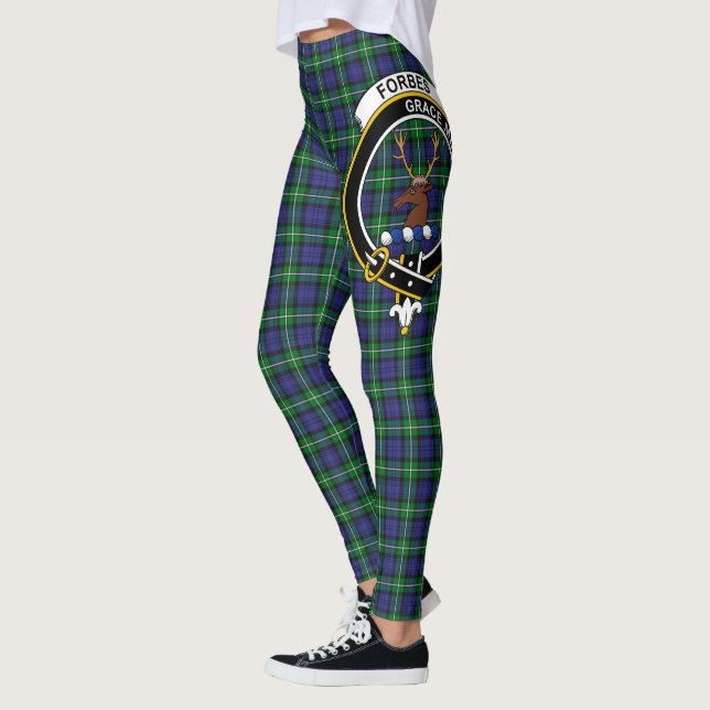 Scotstee Clan Forbes Modern Crest Tartan Women Leggings (Left)