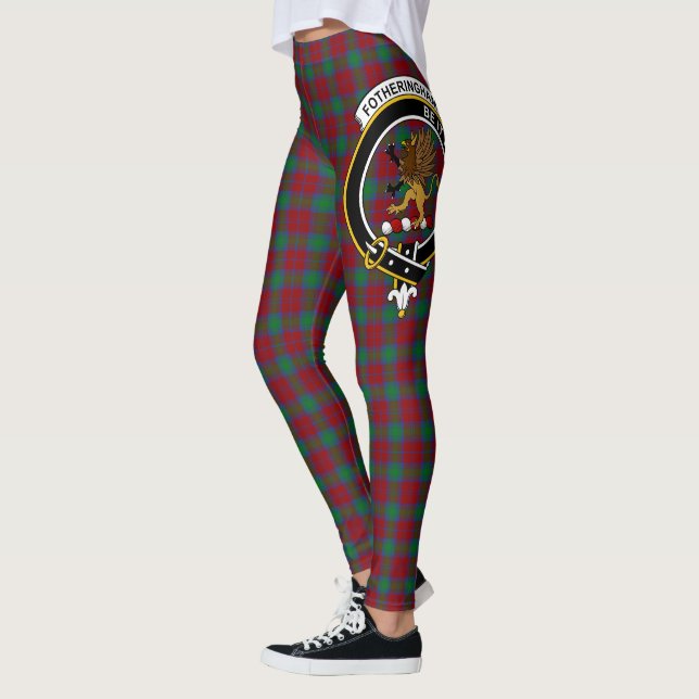 Scotstee Clan Fotheringham Crest Tartan Women Leggings (Left)