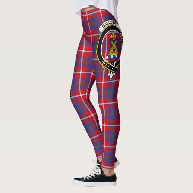Scotstee Clan Galloway District Crest Tartan Women Leggings (Left)
