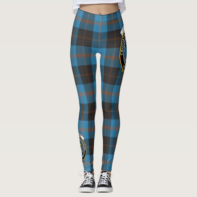 Scotstee Clan Garden Crest Tartan Women Leggings (Front)