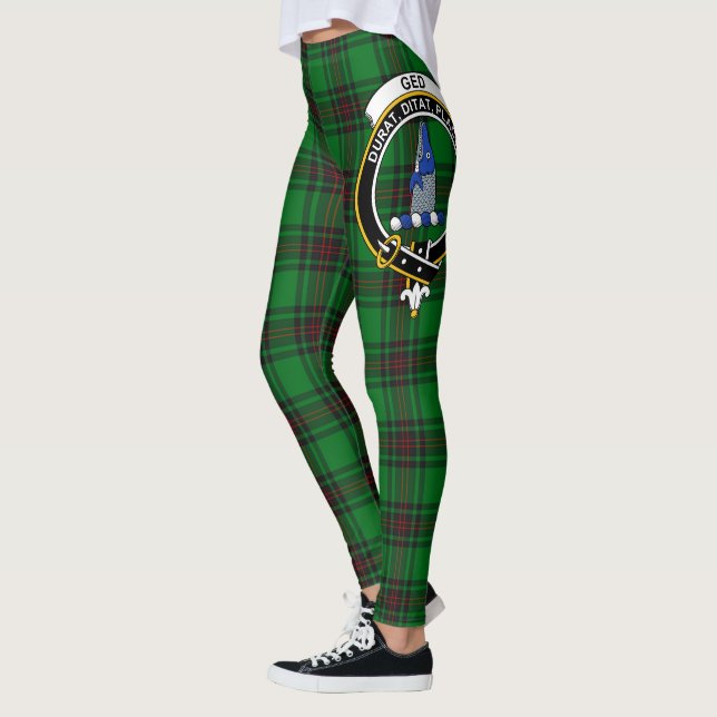 Scotstee Clan Ged Crest Tartan Women Leggings (Left)