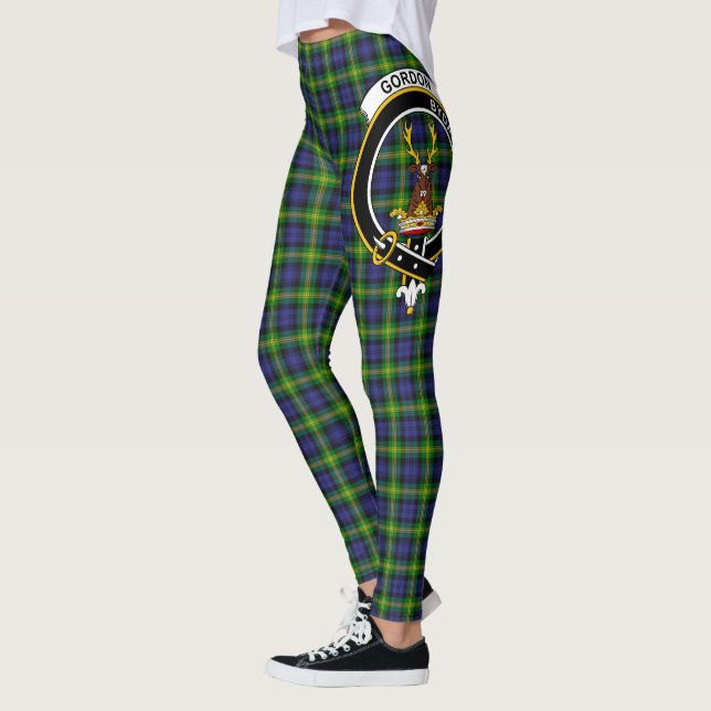 Scotstee Clan Gordon Modern Crest Tartan Women Leggings (Left)