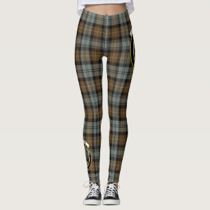 Scotstee Clan Gordon Weathered Crest Tartan Women Leggings
