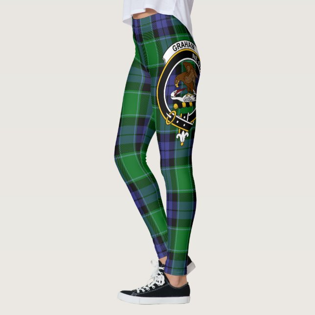 Scotstee Clan Graham Of Menteith Modern Crest Leggings (Left)