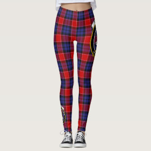 Scotstee Clan Graham of Menteith Red Crest Tartan Leggings