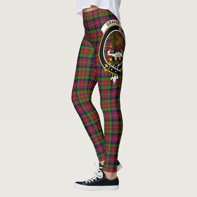 Scotstee Clan Graham Red Crest Tartan Women Leggings (Left)