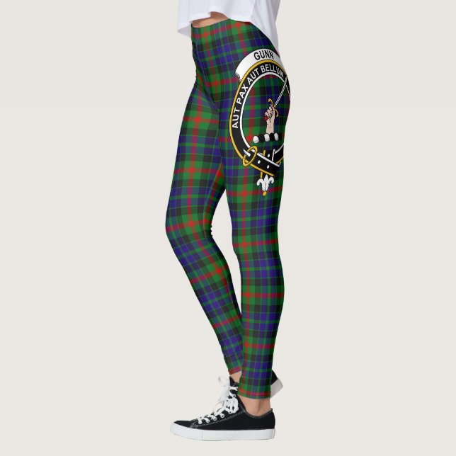 Scotstee Clan Gunn Modern Crest Tartan Women Leggings (Left)
