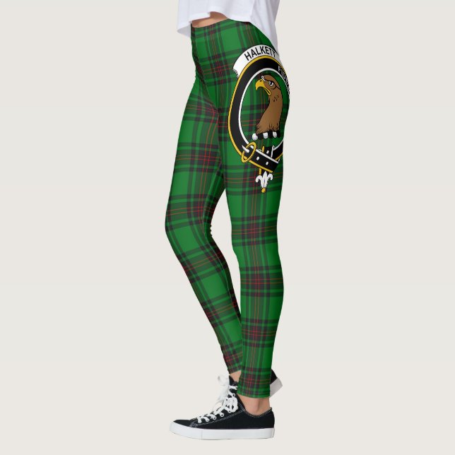 Scotstee Clan Halkett Crest Tartan Women Leggings (Left)