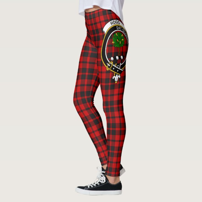 Scotstee Clan Hogg Crest Tartan Women Leggings (Left)