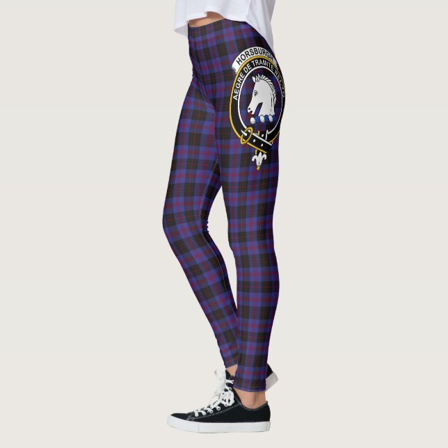 Scotstee Clan Horsburgh Crest Tartan Women Legging (Left)