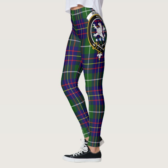 Scotstee Clan Inglis Modern Crest Tartan Women Leggings (Left)