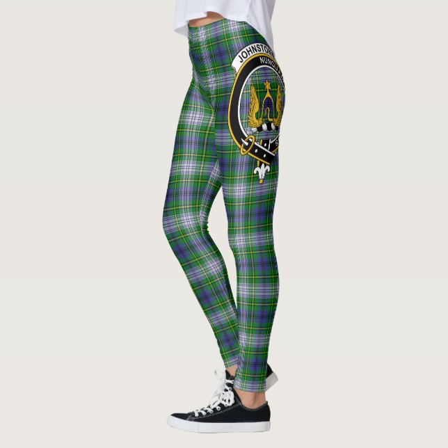 Scotstee Clan Johnston Dress Crest Tartan Women Leggings (Left)