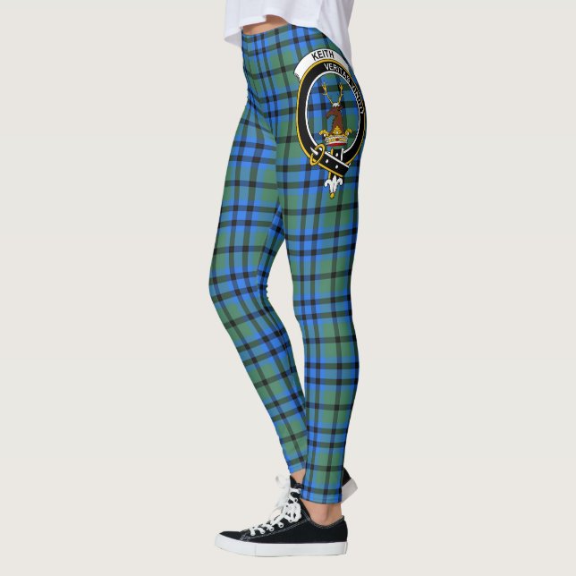 Scotstee Clan Keith Crest Tartan Women Leggings (Left)