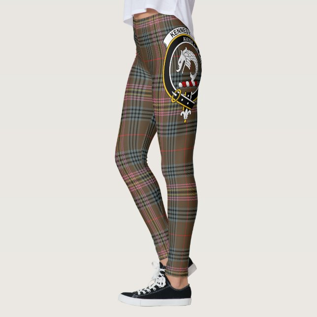 Scotstee Clan Kennedy Weathered Crest Tartan Women Leggings (Left)